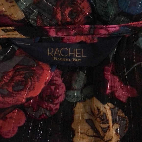 RACHEL rachel Roy black blouse floral size XL - Picture 9 of 9